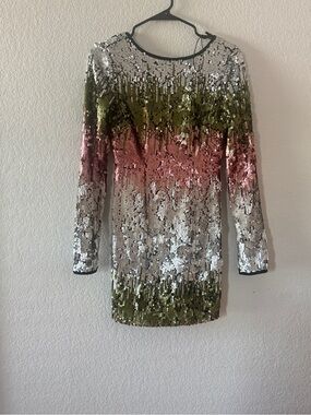 elizabeth and james sequin dress Elizabeth and James Tank Dress Sz 4 Rose Gold Sequins Above Knee Small  Night Out | Rings - Necklaces